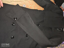 艾梵斯贝秋冬韩版高档风衣男长款潮流宽松过膝日系双排扣外套加厚夹棉大衣 黑色加棉 S（100-120斤） 实拍图