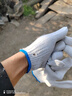 手套劳保耐磨工作工人纯棉加厚白棉纱棉线尼龙劳工劳动男女工地干活作业透气半挂胶发泡浸塑耐油修车细纱丁腈 20双-【500g蓝边】-【灯罩棉】 实拍图