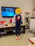 李宁（LI-NING）儿童泳衣女童中大童长袖长裤连体防晒海边温泉泳装719 藏青 130 实拍图
