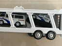 妈宝孖宝双层运输拖板警车玩具合金小汽车模型男孩3-6岁2儿童超大号卡货车 实拍图