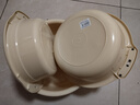 奶油风加厚塑料洗脸盆家用洗漱盆大号塑料洗菜盆洗衣盆泡脚洗手盆 奶油色 组合3件套（大+中+小号）【活动款】 实拍图