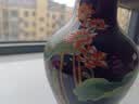 傲世景德镇陶瓷器新中式花瓶工艺品客厅摆件酒柜玄关茶室博古架装饰品 景泰蓝清荷鱼尾瓶+底座 实拍图