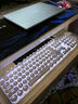 前行者TK100蒸汽朋克机械键盘鼠标套装电脑办公电竞游戏有线网吧电竞笔记本复古圆键吃鸡cf外接通用 金属银-黑轴【月光白】朋克版+电竞宏鼠标 实拍图