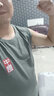 真维斯（Jeanswest） 中国风无袖背心男纯棉夏季2024年新款宽松大码运动坎肩篮球汗衫 灰绿#红中国字 3XL 【推荐170-200斤左右】 实拍图