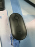 罗技（Logitech）时尚系列 PEBBLE鼠标 无线蓝牙鼠标 办公静音鼠标 女性鼠标对称鼠标 鹅卵石造型 石墨黑 实拍图