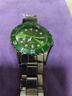 新款手表男士石英潮流商务钢带腕表 绿色水鬼 实拍图