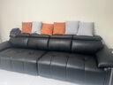 卡尔适黑色真皮沙发客厅2026新款小户型调节大象耳朵意式直排沙发花弄影 3.1米多人位（头靠可调节） 【旗舰版·云端坐感】1.8mm厚头层牛皮 实拍图