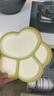COOKSS 宝宝餐盘硅胶婴儿学吃饭分格儿童餐具辅食碗餐盘带吸盘 双拼绿 实拍图