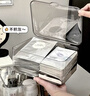 透明带盖面膜盒药盒杂物盒桌面亚克力防尘家用宿舍大容量有盖 透明面膜收纳盒(一个装） 19*14*7cm 实拍图