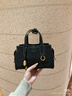 Songmont山下有松循迹mini见物小挎包无性别植鞣手提斜挎包 烟墨黑 补货中 实拍图