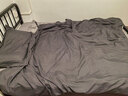 艾薇 A类水洗棉床上四件套双人床单枕套四件套 被套200*230cm 极速灰 实拍图