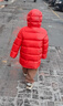 保姆鹅  【风墙】儿童羽绒服宝宝中长款护脸加厚外套保暖童装[NG2664] 中国红 130 实拍图