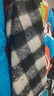回力围巾男冬季加长加厚保暖海马毛格子围脖生日礼物情侣围脖女 黑白格子【经典款】 实拍图