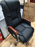 凯联（KAILIAN）真皮老板椅可躺牛皮大班椅子商务电脑椅书房家用舒适久坐办公座椅 贵族黑+搁脚 纳帕皮 实拍图
