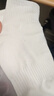 雅鹿【100%新疆棉】袜子男中筒袜抗菌秋冬季纯色防臭棉袜 【白色 5双】雅鹿专柜正品 5双 实拍图