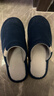 回力日系柔软情侣棉拖秋冬家居室内保暖棉鞋男款HL0006蓝色44-45码 实拍图