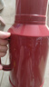 新款马卡龙热水瓶车载暖壶小型保温瓶客厅家用宿舍带盖暖水瓶茶瓶 红色 1.6L 实拍图