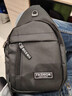 运动跑步包男休闲斜挎包手机包防泼水健身包女单肩包 黑色 实拍图