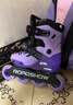 乐秀轮滑鞋儿童溜冰鞋RSJ国际款男女可调休闲极限旱冰鞋滑冰鞋 紫色R8原厂套装 S (28-31) 航空级型材刀架 实拍图