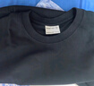 400g重磅纯棉短袖长袖男女T恤纯色厚实不透百搭宽松半袖打底衫QY 暗夜黑短袖 【人手一件】 XL 建议160-180斤 实拍图