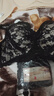曼可娇内衣女小胸罩聚拢调整型bra少女日系收副乳上托无钢圈文胸套装 透黑一套 L 36/80(AB通杯厚约2.5CM) 实拍图