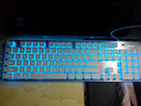狼途L1静音键盘有线无线高颜值104键机械手感薄膜键盘电竞游戏办公码字男女生键盘电脑平板笔记本外设 【有线·防水升级】白冰蓝单光 实拍图