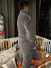 猫人睡衣男士法兰绒加绒加厚保暖珊瑚绒秋冬季新款家居服套装26年新款 【加绒加厚-双面暖绒】颜色一 XL 【建议130-155斤】 实拍图