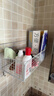 墙上壁挂宿舍免打孔浴室架子厨房收纳挂篮卫生间收纳整理置物架 白色方格网加重款大号 1层 实拍图