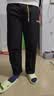 顶峰保罗（Dingfengbaoluo）美式休闲裤男秋冬重磅加绒加厚时尚保暖阔腿卫长裤子DFK41黑色L 实拍图
