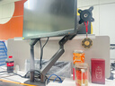 AOC双屏显示器支架 电脑工位增高架 多屏升降旋转机械臂 电脑桌屏幕升高架 显示屏支架 AM420PLUS银灰 实拍图