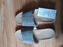 回力亚麻拖鞋男款室内居家用吸汗轻盈四季棉麻凉拖HL0080灰色40-41码 实拍图