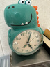 曲彤恐龙学生小闹钟起床神器音乐儿童男孩女孩时钟表专用桌面卡通静音 绿色笨笨龙 6英寸 实拍图