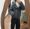 优衣库合作款/女装男装PUFFTECH空气棉服连帽外套480064 08 深灰色 XS 实拍图