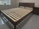 源氏木语实木双人床北美黑胡桃木美式简约卧室家具高铺板床1.8m 实拍图