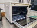 美的（Midea）35L家用多功能烘焙电烤箱 双层玻璃门/精准控温/热风烘烤/搪瓷内胆 PT3530W-D 实拍图