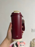 京东京造 保温杯 双饮口咖啡杯【陶瓷内胆-316不锈钢】 红色500ml 实拍图