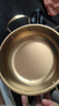 【韩剧同款】加厚不锈钢干锅海鲜锅火锅金色平底浅锅双耳锅泡面锅 单人款19cm【金色】双柄汤锅 实拍图