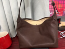 裘真【新年礼物】【明星同款】植鞣胎牛皮腋下经典hobo包通勤真皮女包 咖啡色-小号(胎牛皮版) 小包/大包 实拍图