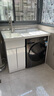 俪伽（VERYBLESSED）阳台洗衣机柜一体水盆柜蜂窝铝洗衣柜石英石洗衣池洗衣台盆一体柜 110cm左盆+加厚蜂窝铝+赠送安装 实拍图