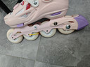 京东京造轮滑鞋儿童中小学初学锁轮溜冰鞋旱冰鞋配头盔护具7件套樱花粉M码 实拍图