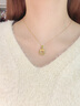 珍尚银中国黄金平安扣和田玉银项链女吊坠生日母亲节礼物送妈妈女友S925 实拍图
