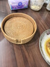 贞喜气 水果篮子藤编筐水果盘圆形客厅干果盘零食盘馒头筐手工编织托盘 大号 实拍图