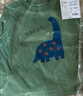 优衣库婴幼儿宝宝圆领T恤/长袖恐龙印花图案479658 53 草绿色 90 实拍图