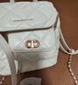 CHARLES&KEITH菱格大容量柔软多用背包书包双肩包包女包生日礼物CK2-60151400 Cream奶白色 S 实拍图