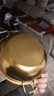 网红海鲜金锅不锈钢韩式锅双耳汤网红泡面金色加厚耐用加固小干锅 金色 22cm 实拍图