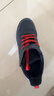 361°儿童运动鞋男童跑鞋秋冬密网轻便魔术贴女童皮革加绒保暖运动鞋 【皮革加绒】碳黑/能量红色 39 实拍图