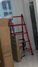 比力梯子家用伸缩梯加厚铝合金多功能折叠人字梯升降扶梯工程楼梯 【可坐款】5步6脚防晃【全铝】 实拍图