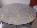 晨巢 岩板餐桌 实木餐桌椅组合现代简约可伸缩折叠吃饭桌子餐厅家具 黑灰框架亮光意大利灰-111皮椅款 1.2米一桌四椅-12MM岩板厚度 实拍图