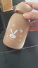【京东物流送货上门】萌萌兔卡通水杯女牛奶玻璃杯创意便携杯子 咖色萌萌兔 330ml 1只 实拍图