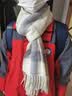 啄木鸟（TUCANO）情侣格子围巾男女秋冬季2025新款韩系感百搭学生保暖时尚围脖礼物 米杏色 实拍图